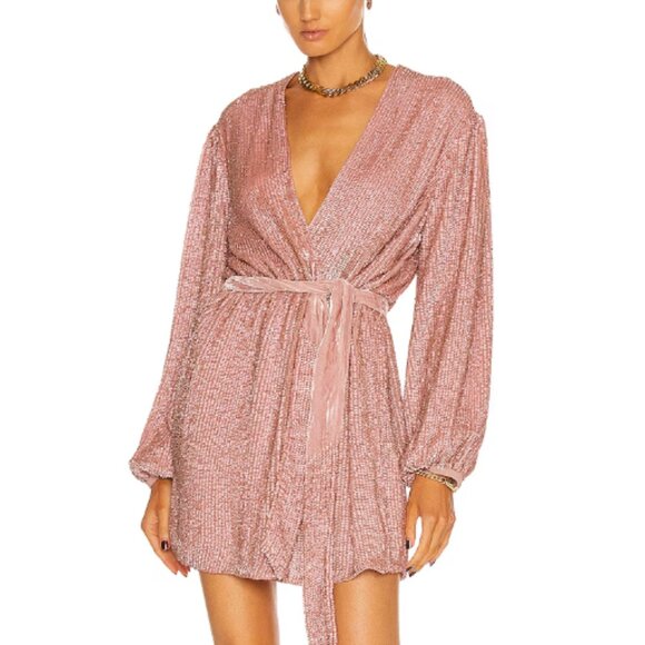 Retrofete Gabrielle Robe Dress Dusty Rose - Picture 1 of 4